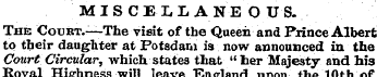 MISCELLANEOUS. The Court.—The visit of t...