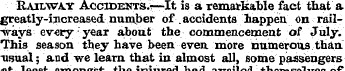 Railway Accidents.-—It is a remarkable f...