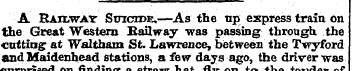 A Railway Suictde.—As the up express tra...