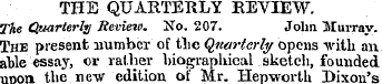 THE QUARTERLY REVIEW. The Quarterly Revi...