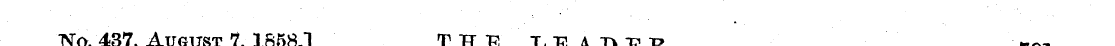 No. 437, August 7, 1858.] THE LEADER. 78...