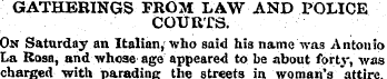 GATHERINGS FROM LAW AND POLICE COURTS. O...