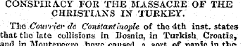 CONSPIR ACY TOR THE MASSACEE OF THE CHRI...