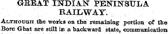 CrREAT INDIAN PENINSULA RAILWAY. Althoug...
