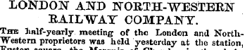 LONDON AND ITORTH-WESTERN RAILWAY COMPAN...