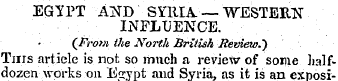 EGYPT A1SD SYRIA. ~ WESTERN INFLUENCE. (...