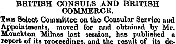 BRITISH CONSULS AND BRITISH COMMERCE. Tu...