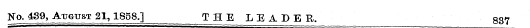 Key 439, August 21,1858.] THE LEADER. 83...