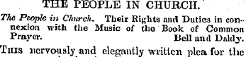 THE PEOPLE IN CHURCH. The People in Chur...