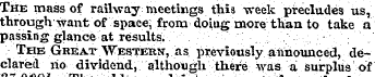 The mass of railway meetings this week p...