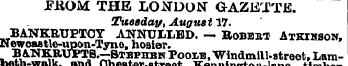 JFKOM THE JLONDON GAZETTE. Tuesday, Augu...