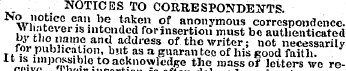 NOTICES TO CORRESPONDENTS. Vinhl™ °-»" V...