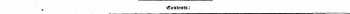 . Contents: