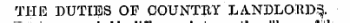 THE DUTIES OF COUNTRY LANDLORDS , . between tho of tho