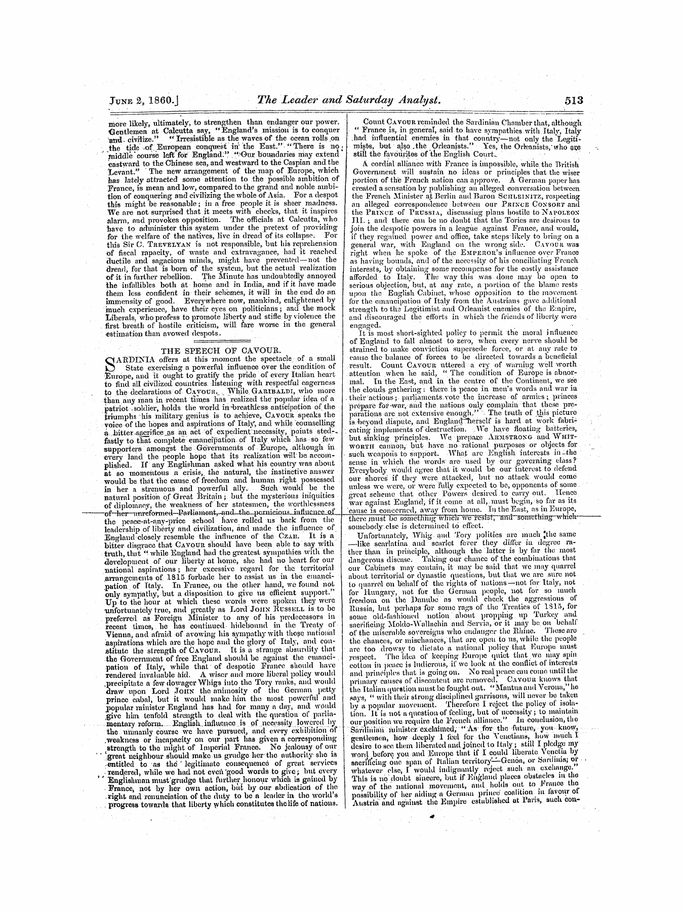 Leader (1850-1860): jS F Y, 1st edition - Untitled Article