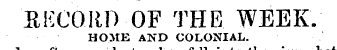 EHCORI) OF THE WEEK. HOME AND COLONIAL. bet