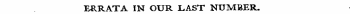 ERRATA IN OUR LAST NUMBER.