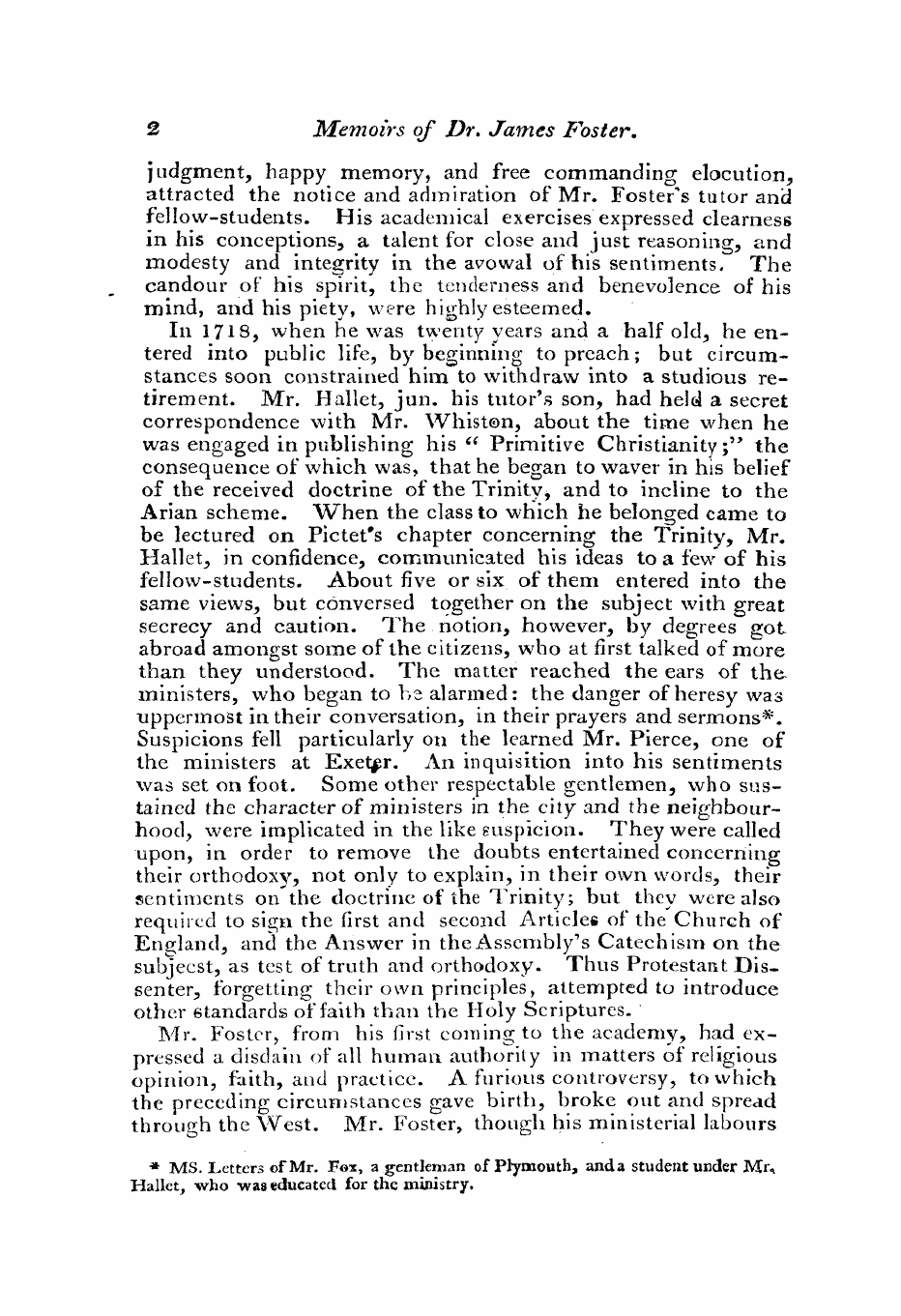 Monthly Repository (1806-1838) and Unitarian Chronicle (1832-1833): F Y, 1st edition - Untitled Article