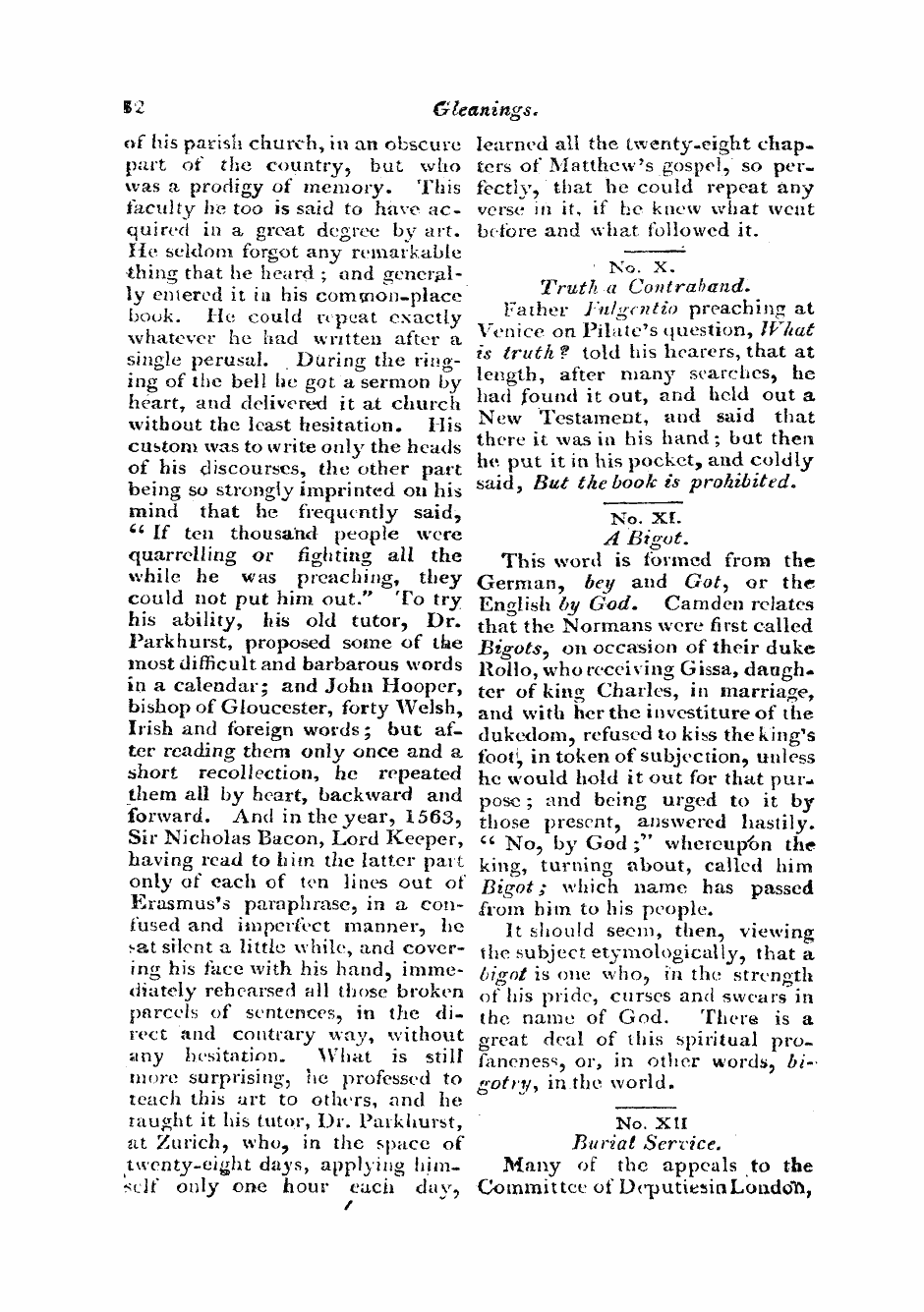 Monthly Repository (1806-1838) and Unitarian Chronicle (1832-1833): F Y, 1st edition - Untitled Article