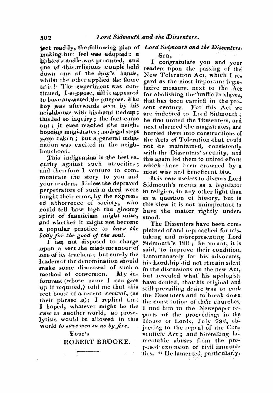 Monthly Repository (1806-1838) and Unitarian Chronicle (1832-1833): F Y, 1st edition - Untitled Article