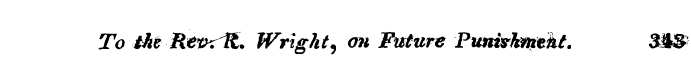 To Me Re&rft. Wright, on Future Punishme...