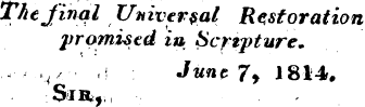 The final Universal Restoration promised...