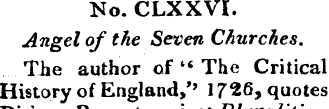 No. CLXXVI. Angel of the Seven Churches....
