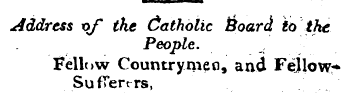 Address x>J* the (Catholic &oard to the ...