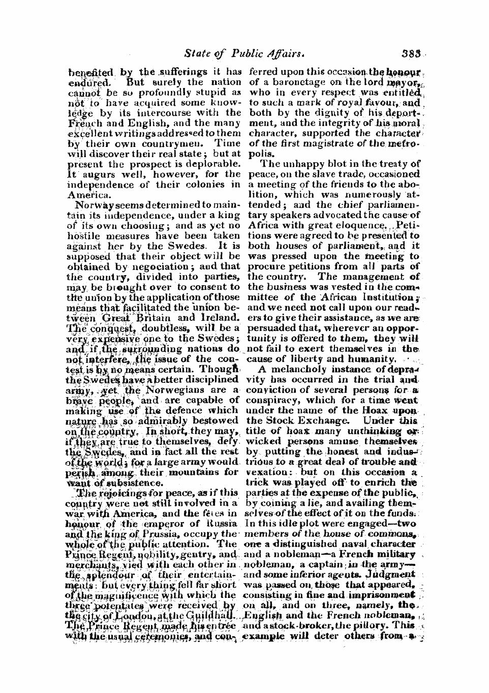 Monthly Repository (1806-1838) and Unitarian Chronicle (1832-1833): F Y, 1st edition - .France Is Restored Again To Enrope. The...