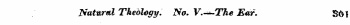 Natural Theology. No. V.~The Ear. S^l