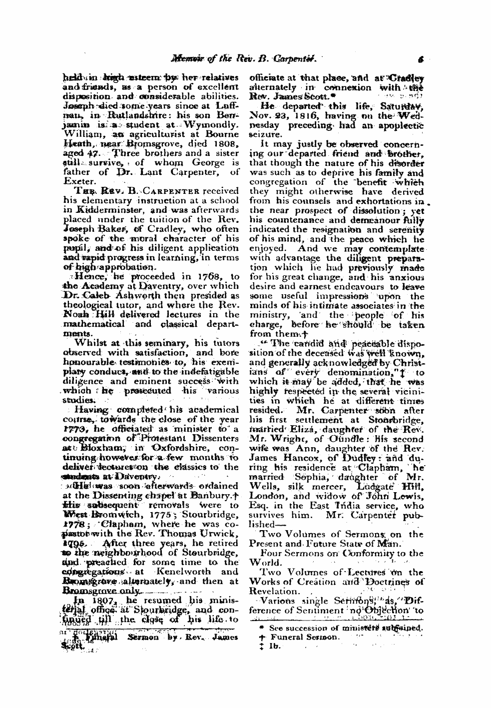 Monthly Repository (1806-1838) and Unitarian Chronicle (1832-1833): F Y, 1st edition - Untitled Article