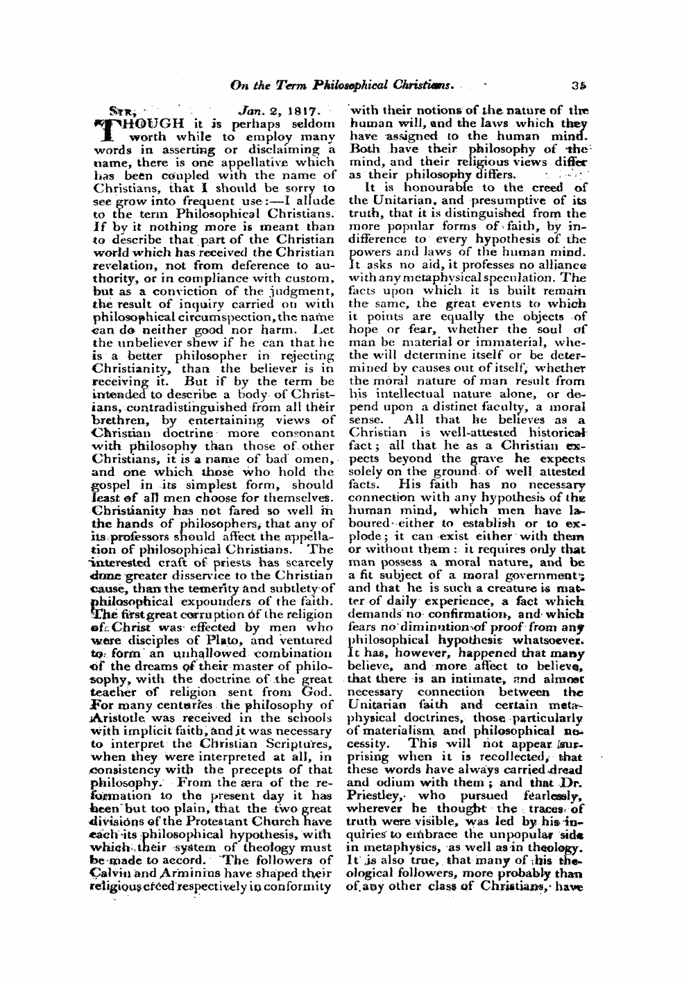 Monthly Repository (1806-1838) and Unitarian Chronicle (1832-1833): F Y, 1st edition - Untitled Article