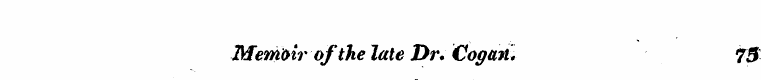 Memoir of the late Dr. Coguri* 73