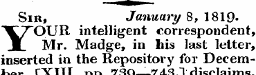 Sir, January 8, 181 9* YOUR intelligent ...