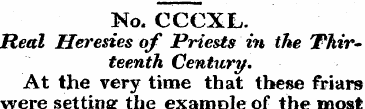 No. CCCXL. Real Heresies of Priests in t...