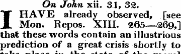 On John xii. 31, 32. HAVE already observ...