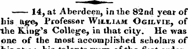 14, at Aberdeen, in the 82nd year of his...