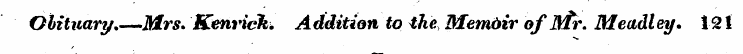 Olituary.— Mrs^Kenrick * Addition to the...