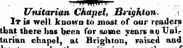Unitaricm Chapel > Brighton. .. ";» It i...