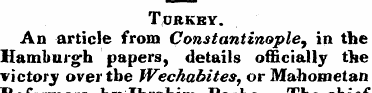 Turkey. An article from Constantinople ^...
