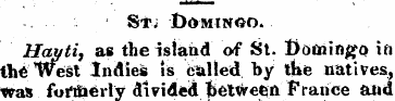 S-r ; Dominoo* Hayti, as theislsand of S...