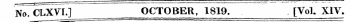NoTcLXVI.] OCTOBER, 1819. (Vol. XIV.