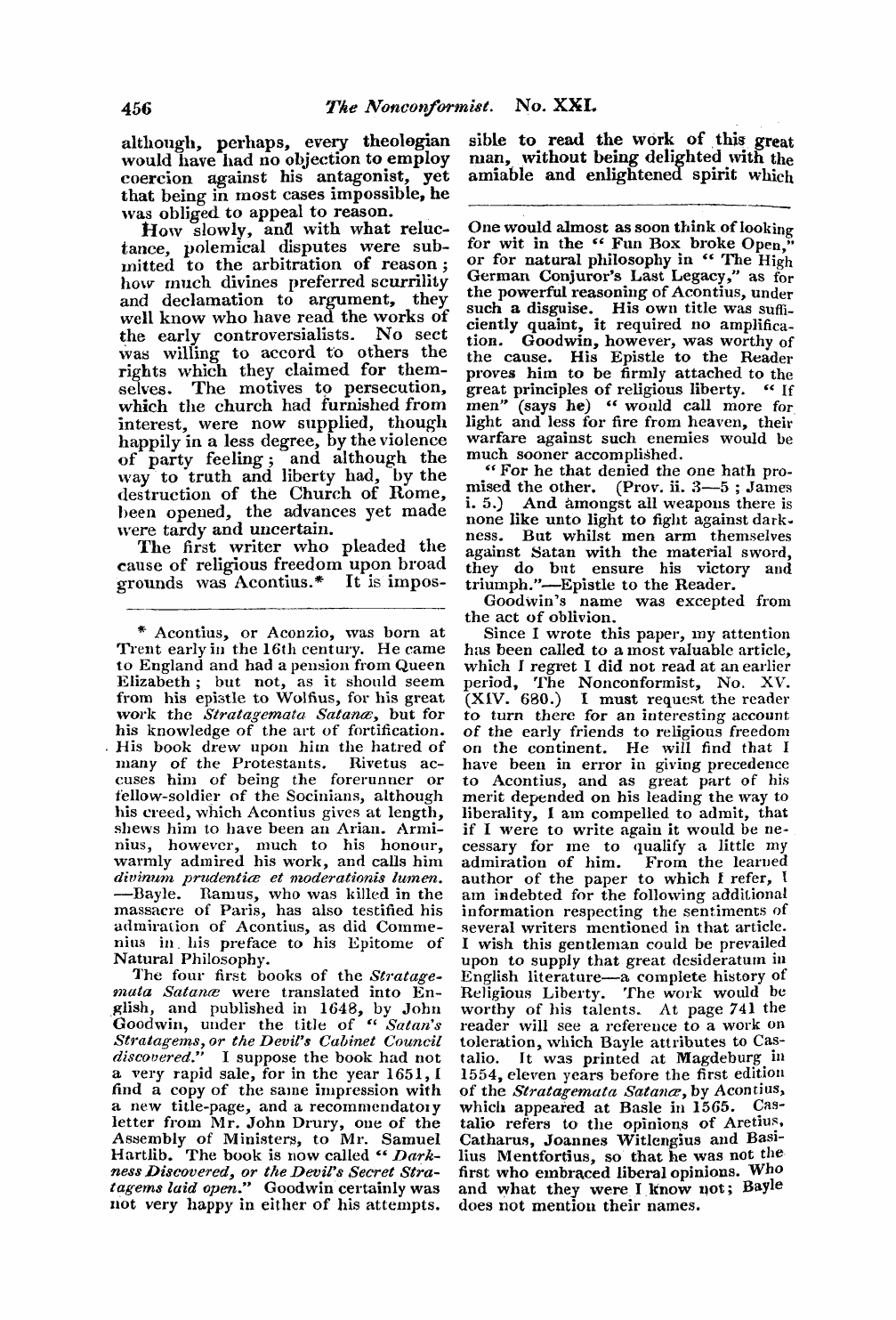 Monthly Repository (1806-1838) and Unitarian Chronicle (1832-1833): F Y, 1st edition - Untitled Article