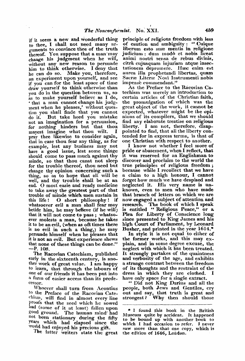 Monthly Repository (1806-1838) and Unitarian Chronicle (1832-1833): F Y, 1st edition - Untitled Article