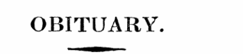 OBITUARY.