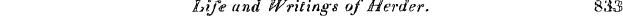 Life and Writings of Herder. 833