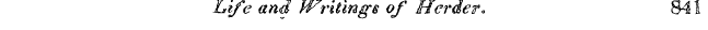 Life and Writings of Herder. 841