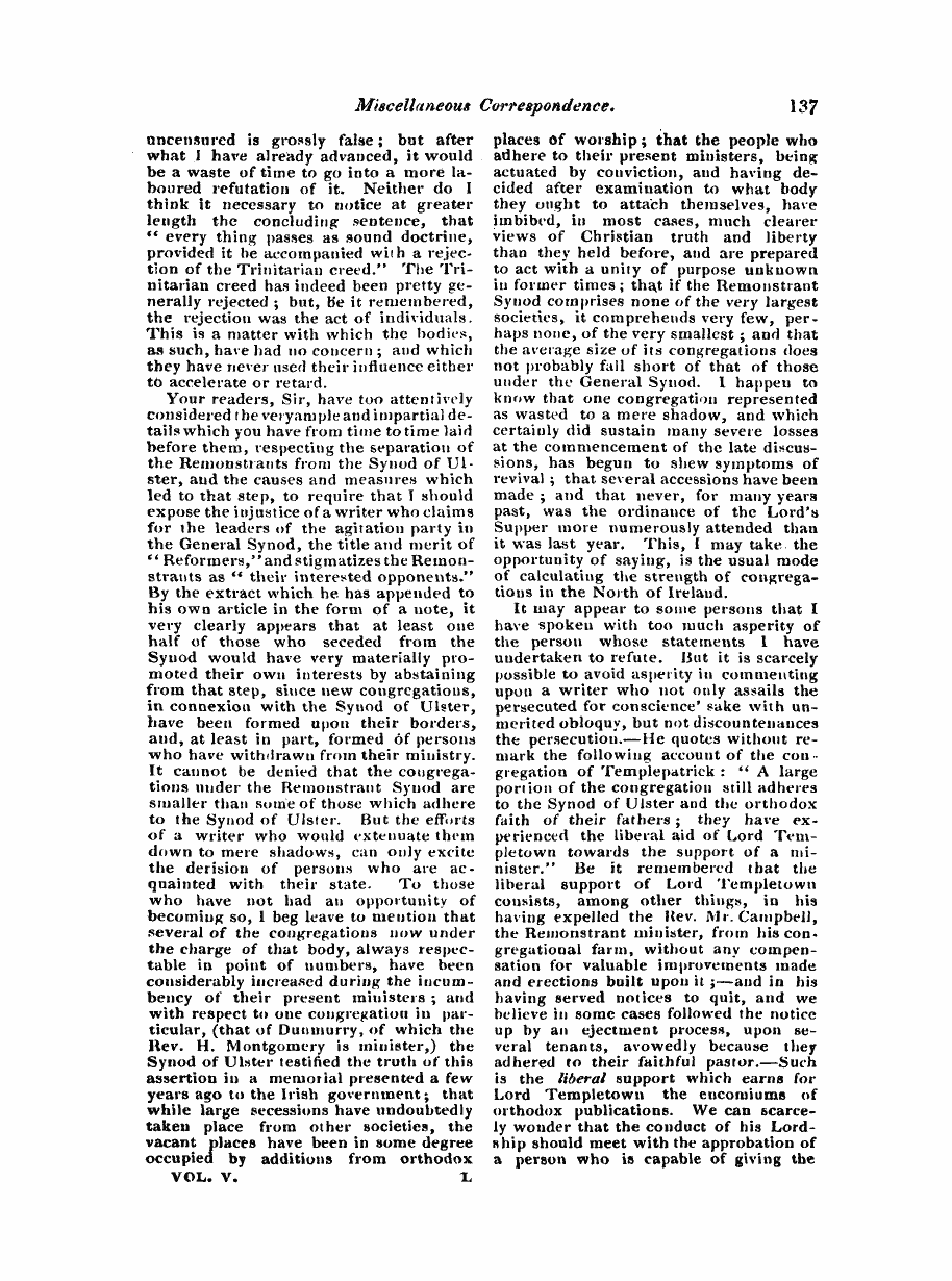 Monthly Repository (1806-1838) and Unitarian Chronicle (1832-1833): F Y, 1st edition - Untitled Article