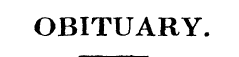 OBITUARY.