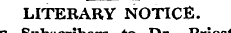 Subscribers to LITERARY NOTICE.